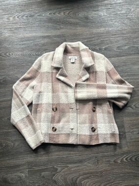 Rachel Zoe Teddy Jacket in Taupe & Cream